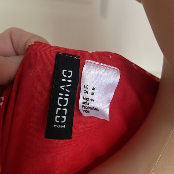 H&M Ruffle Red Floral Dress - Picture 4 of 4